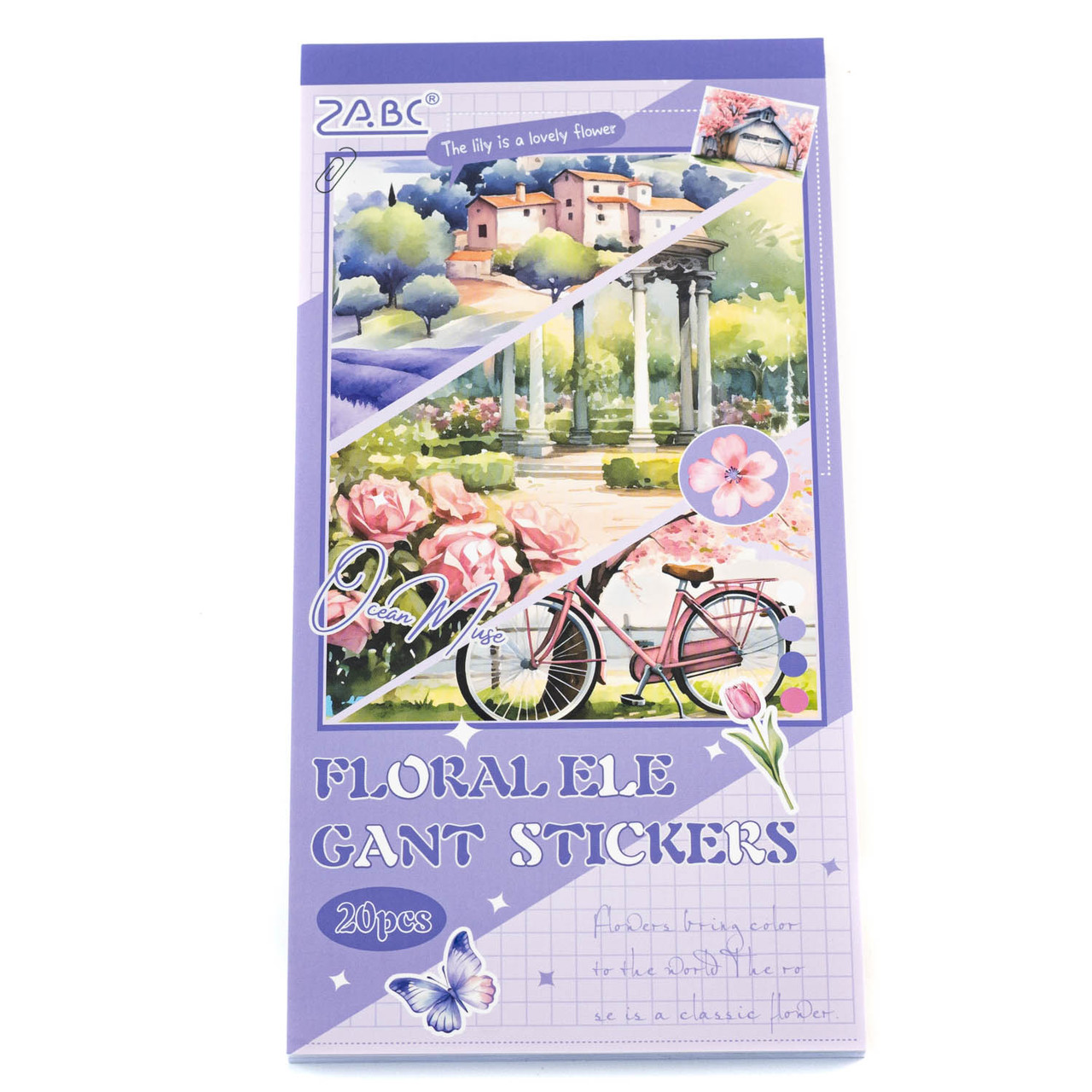 Наклейки Елегантні квіти 20 листів NKL204, фото 1