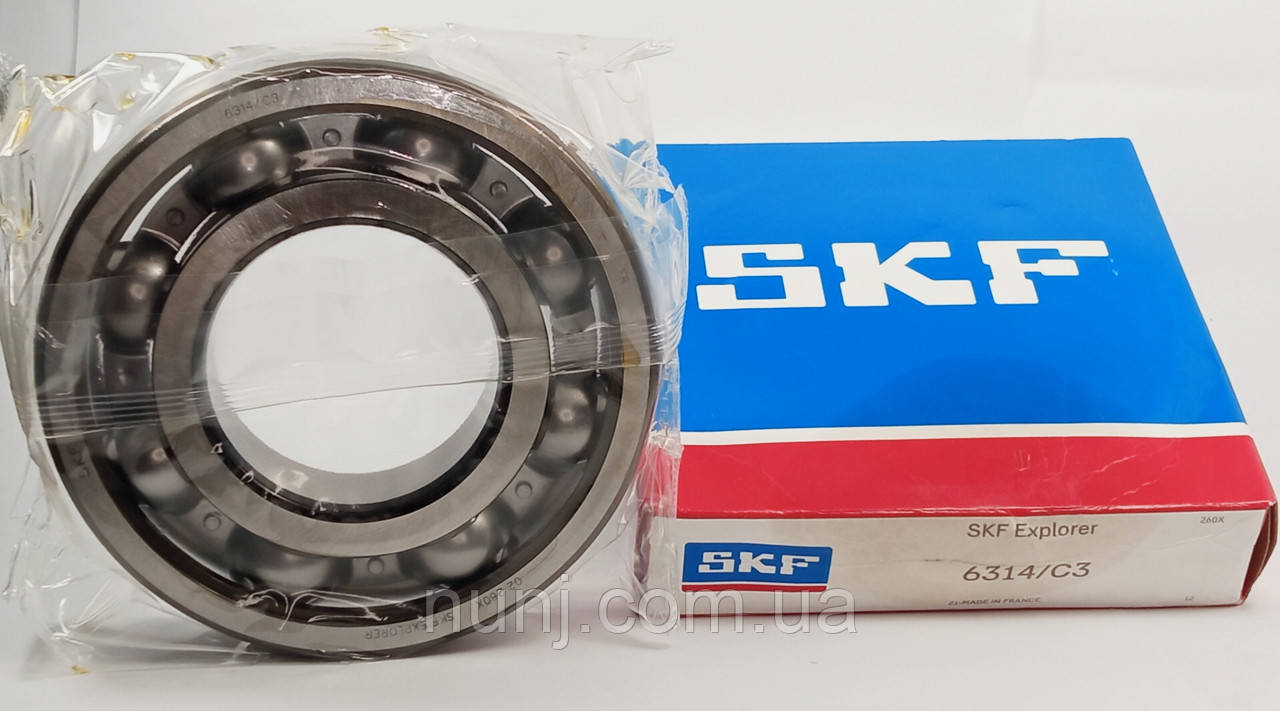 Підшипник 6314-С3 SKF (70-314) розміри: 70*150*35 кульковий радіальний, фото 1