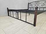 Ліжко Брунера 120*190 металеве на дерев'яних ніжках, фото 6