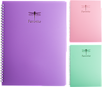 Тетрадь для заметок на пружине (А4, 80 листов, клетка, ассортимент) Buromax Favourite Pastel BM.24452154