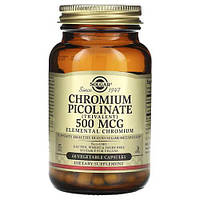 Solgar Chromium Picolinate 500 mcg 60 капсул - Піколінат Хрому для Контролю Цукру