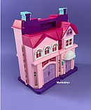 Будиночок ляльковий 16427 з меблями та фігурками, світло, звук, в коробці, фото 2