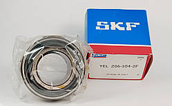 Підшипник YEL-206-104-2F SKF розміри: 31,75*62*48,4 самоустановлюваний типу SA