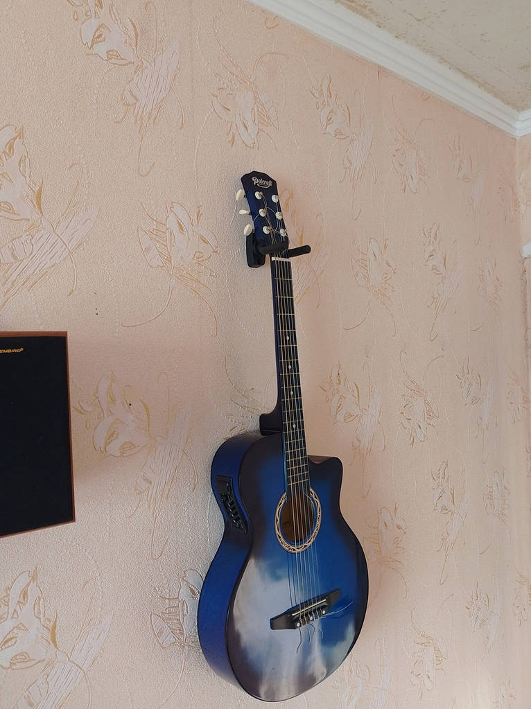 Кріплення, тримач для гітари настінний, регульований - фото покупців 1