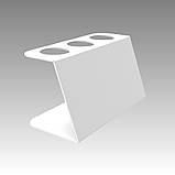 Підставка EKOSTAR для вафельного ріжка на 3шт. Біла, фото 2