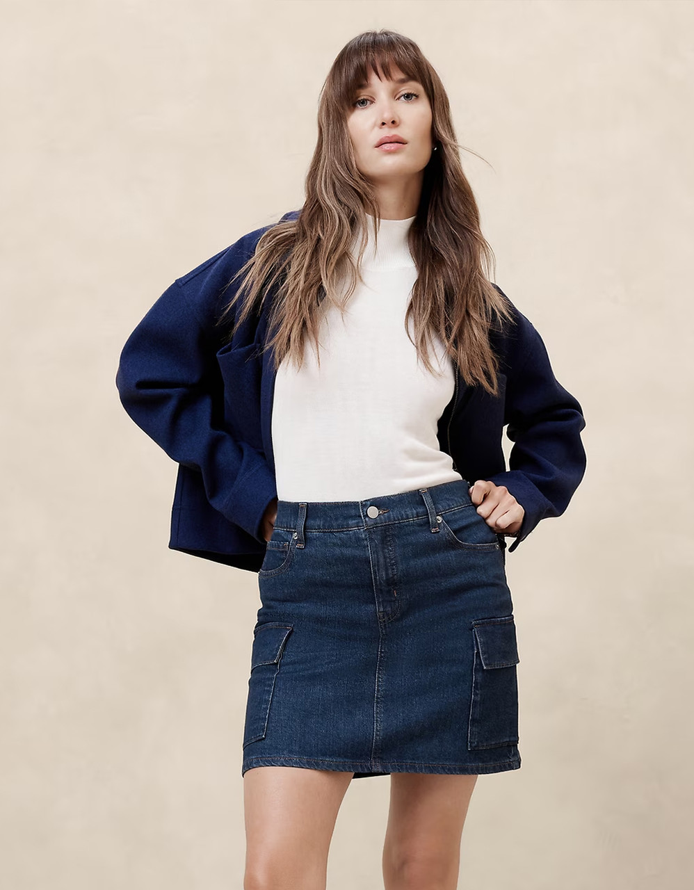 Жіноча спідниця джинсова Banana Republic 1159843879 (Синій 18), фото 1