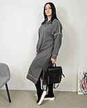 Сукня Oversize довга жіноча сіра. One Size, фото 5