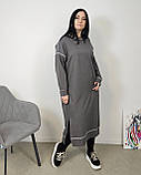 Сукня Oversize довга жіноча сіра. One Size, фото 3