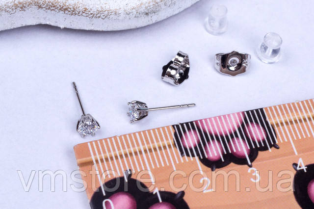 Сережки пусети срібло