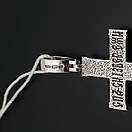 Срібний хрестик чоловічий. Спаси Збережи. Срібний хрестик з золотими пластинами, фото 9