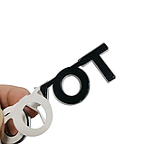 Емблема напис TOYOTA срібло 94х19мм пластик (на скотчі), фото 2