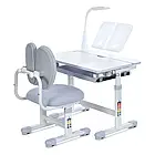 Bambi M 6136 Blue Дитяча парта зі стільцем лампою підставкою для книг регулювання висоти, фото 7