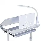 Bambi M 6136 Blue Дитяча парта зі стільцем лампою підставкою для книг регулювання висоти, фото 3