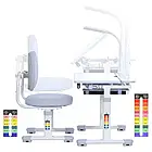 Bambi M 6136 Blue Дитяча парта зі стільцем лампою підставкою для книг регулювання висоти, фото 6