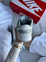 Чоловічі кросівки Nike SB Dunk White Sweet Wolf Grey Найк СБ Данк бежеві з сірим замша шкіра демісезон унісекс, фото 2