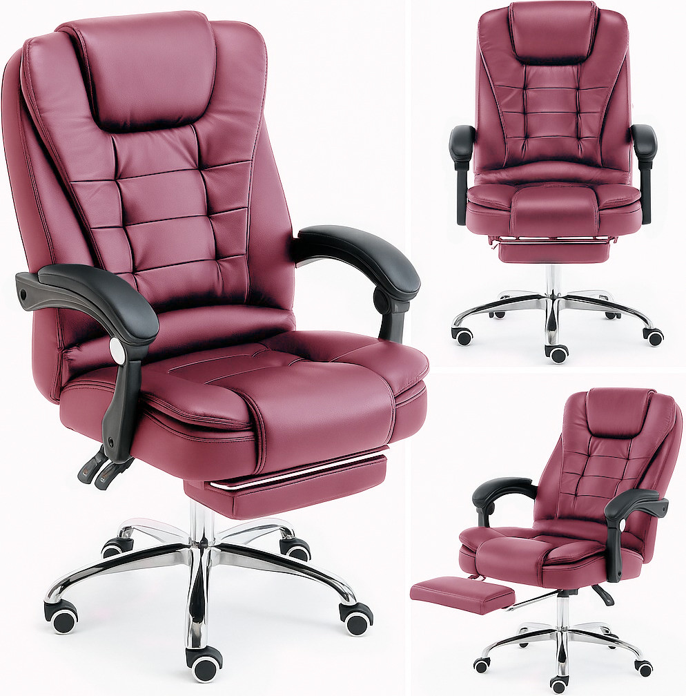 Крісло офісне Diego D2 бордове, фото 1