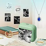 Міні термопринтер портативний бездротовий Bluetooth X6 (фіолетовий) з USB Type-C | Принтер для стікерів, етикеток, чеків, фото 3