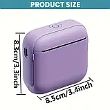 Міні термопринтер портативний бездротовий Bluetooth X6 (фіолетовий) з USB Type-C | Принтер для стікерів, етикеток, чеків, фото 6