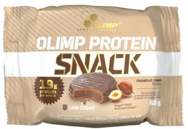 Протеїновий батончик Olimp Protein Snack 60 g горіховий крем, фото 1