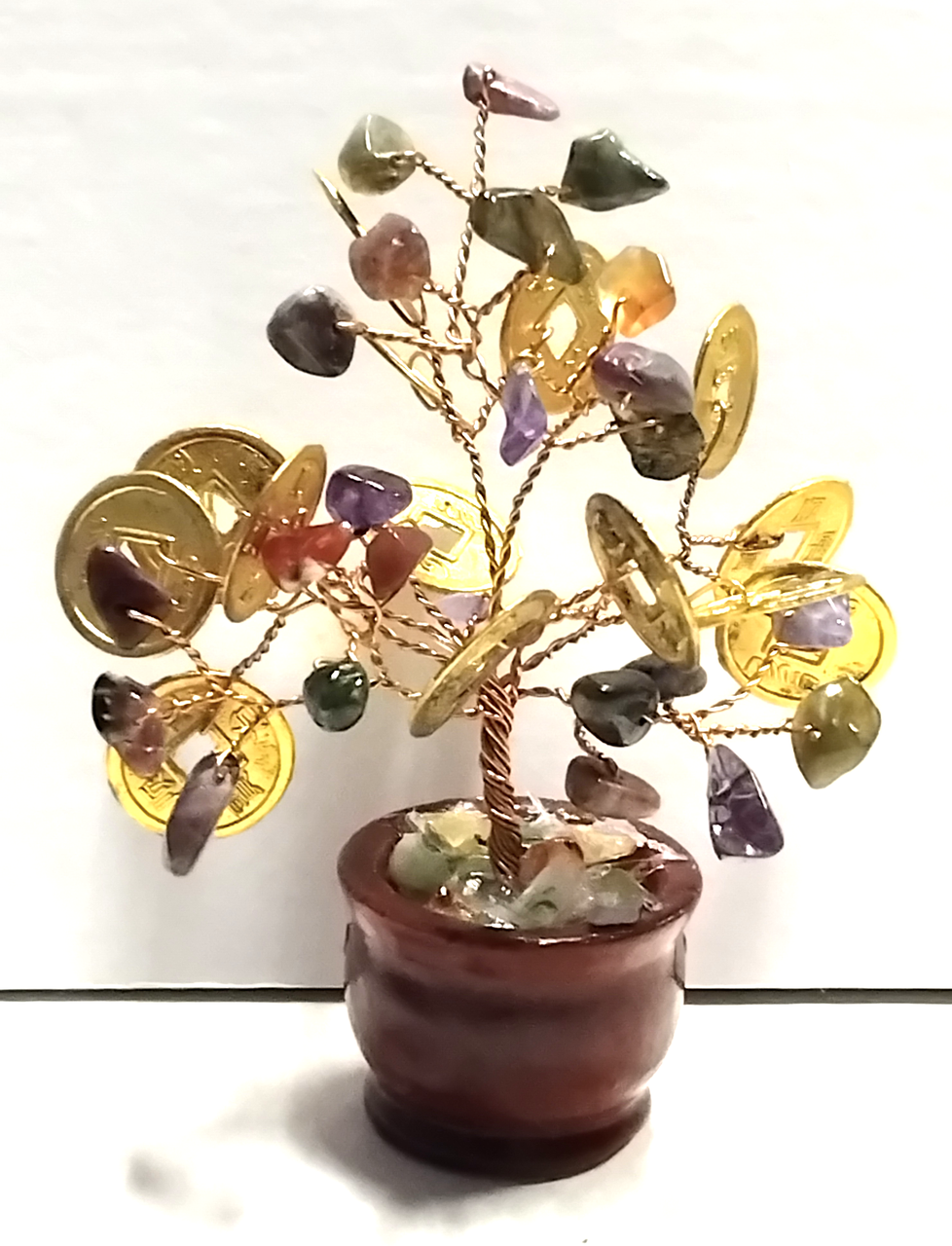 Грошове дерево з монетами та натуральним камінням 1, фото 1