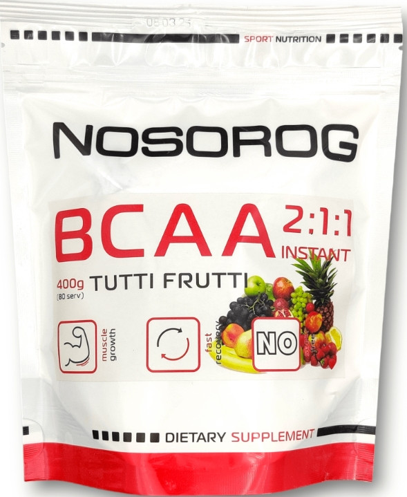 Аміникослоти ВСАА NOSOROG BCAA 2:1:1 Instant 400 g тутті-фрутті
