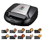 Мультигриль LB-58055, 10в1, 800 Вт, набір мультипекарів, сендвічниця та вафельниця, фото 3