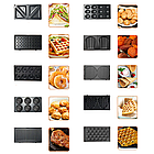 Мультигриль LB-58055, 10в1, 800 Вт, набір мультипекарів, сендвічниця та вафельниця, фото 4