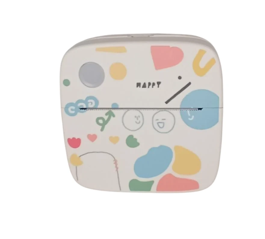 Термопринтер етикеток Bluetooth портативний білий для дому та офісу, друк фото і етикеток, фото 1