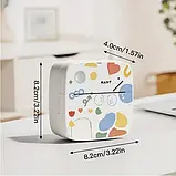 Термопринтер етикеток Bluetooth портативний білий для дому та офісу, друк фото і етикеток, фото 4