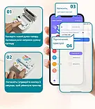 Термопринтер етикеток Bluetooth портативний білий для дому та офісу, друк фото і етикеток, фото 5