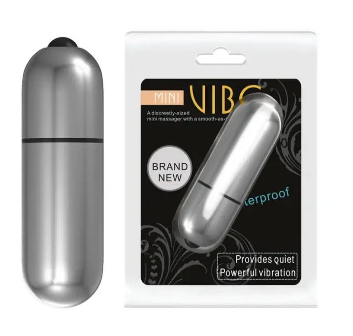 Преміум віброкуля для клітора і сосків срібляста 62мм*18мм PRETTY LOVE-MINI VIBE, 1 режим вібрації