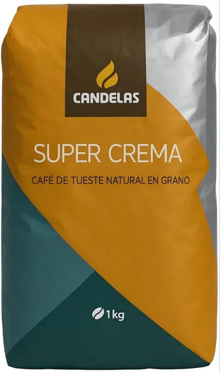 ОРИГІНАЛ! Кава в зернах Candelas SUPER CREMA 1000 г купаж арабіки та робусти Іспанія