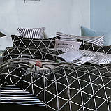 Постільна білизна Євро розмір із простирадлом на гумці 180х200+20 см Комплект постільної білизни Фланель, фото 3