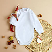 Боді гольф для немовлят з довгим рукавом однотонний чорний або білий 62–92 від народження до 2 років, фото 3