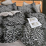 Постільна білизна Євро розмір із простирадлом на гумці 180х200+20 см | Комплект постільної білизни Фланель, фото 3