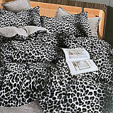 Постільна білизна Євро розмір із простирадлом на гумці 180х200+20 см | Комплект постільної білизни Фланель, фото 4