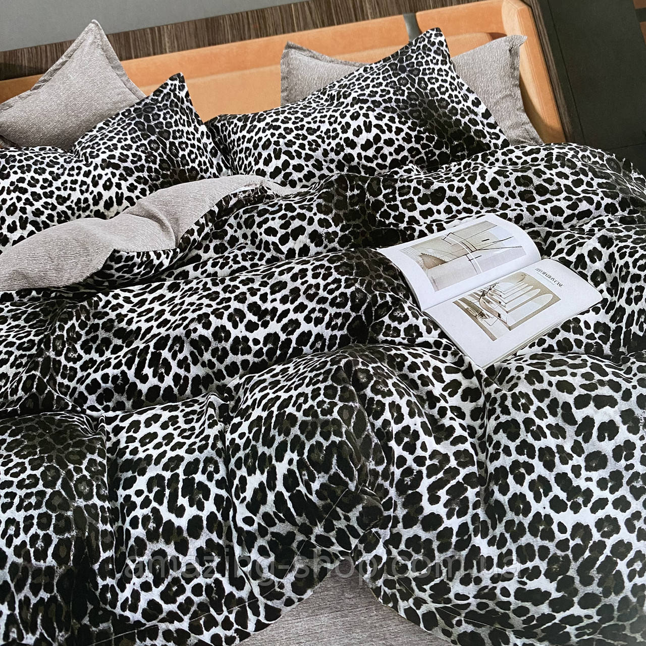 Постільна білизна Двоспальна з простирадлом на гумці 160х200+20  Комплект постільної білизни Фланель на гумі, фото 1