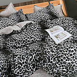 Постільна білизна Євро розмір із простирадлом на гумці 180х200+20 см | Комплект постільної білизни Фланель, фото 5