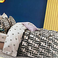 Евро комплект постельного белья с простыню на резинке 180х200+20см остільна білизна Євро комплект