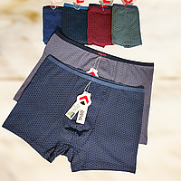 Чоловічі труси боксери Taso бавовна+бамбук тонка гумка 1 шт Розмір XL XXL 3XL 4XL