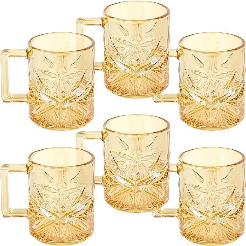 Чашка скляна 250 мл тонована для чаю, кави, капучино, лате і глінтвейну Набір чашок 6 штук (№-29), фото 1