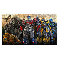 Фігурний пазл з дерева "Трансформери" PZ004-A3C-AC 180-250 деталей, розмір А3