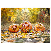 Фігурний пазл з дерева "Хелловін" PZ006-A3C-AC 180-250 деталей, розмір А3