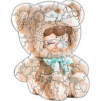 Фігурний пазл з дерева "Ненсі" PZ015-A4C-AC 75-125 деталей, розмір А4