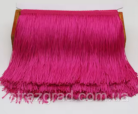 Бахрома танцювальна Локшина Колір Малиновий Ширина 15см Ціна за 0,5м, фото 1