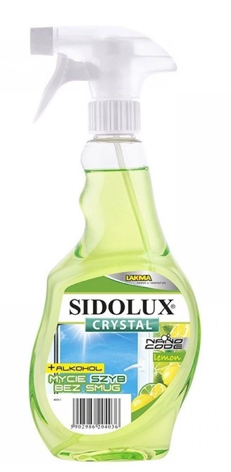 Засіб для миття вікон та скляних поверхонь Sidolux Crystal Лимон 500 мл, фото 1