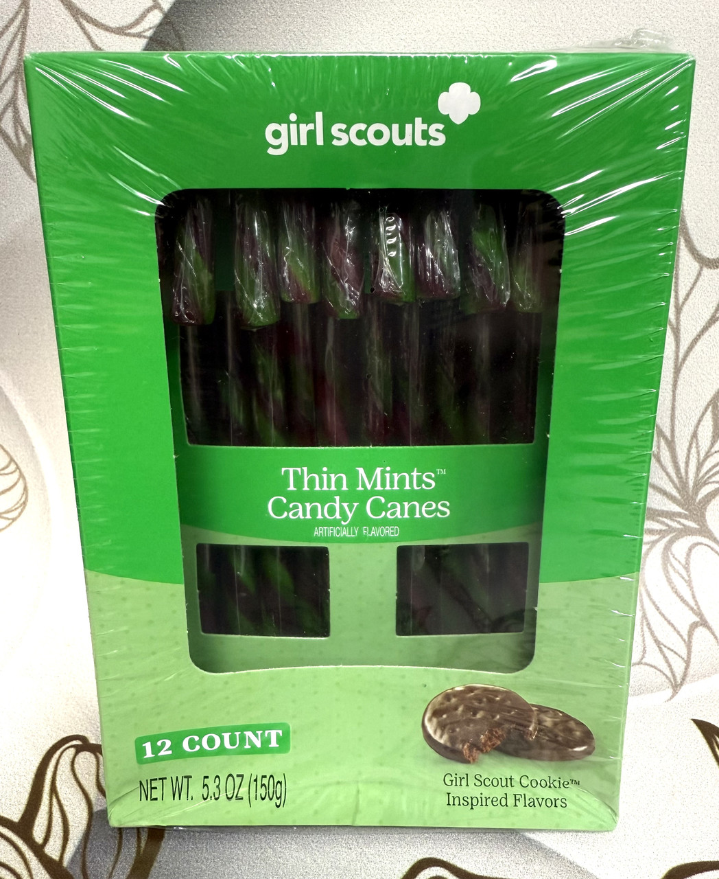 Цукерки тростинки Candy Canes смак м'ятного шоколадного печива