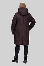 Жіноче зимове пальто на блискавці на кнопках зручні кишені, фото 4