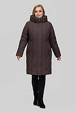 Жіноче пальто для сильних морозів з високим коміром, фото 2