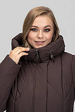 Жіноче пальто для сильних морозів з високим коміром, фото 5